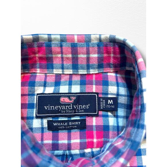 Vineyard Vines Flannel Whale Shirt, Size 12/14 - Picture 5 of 9